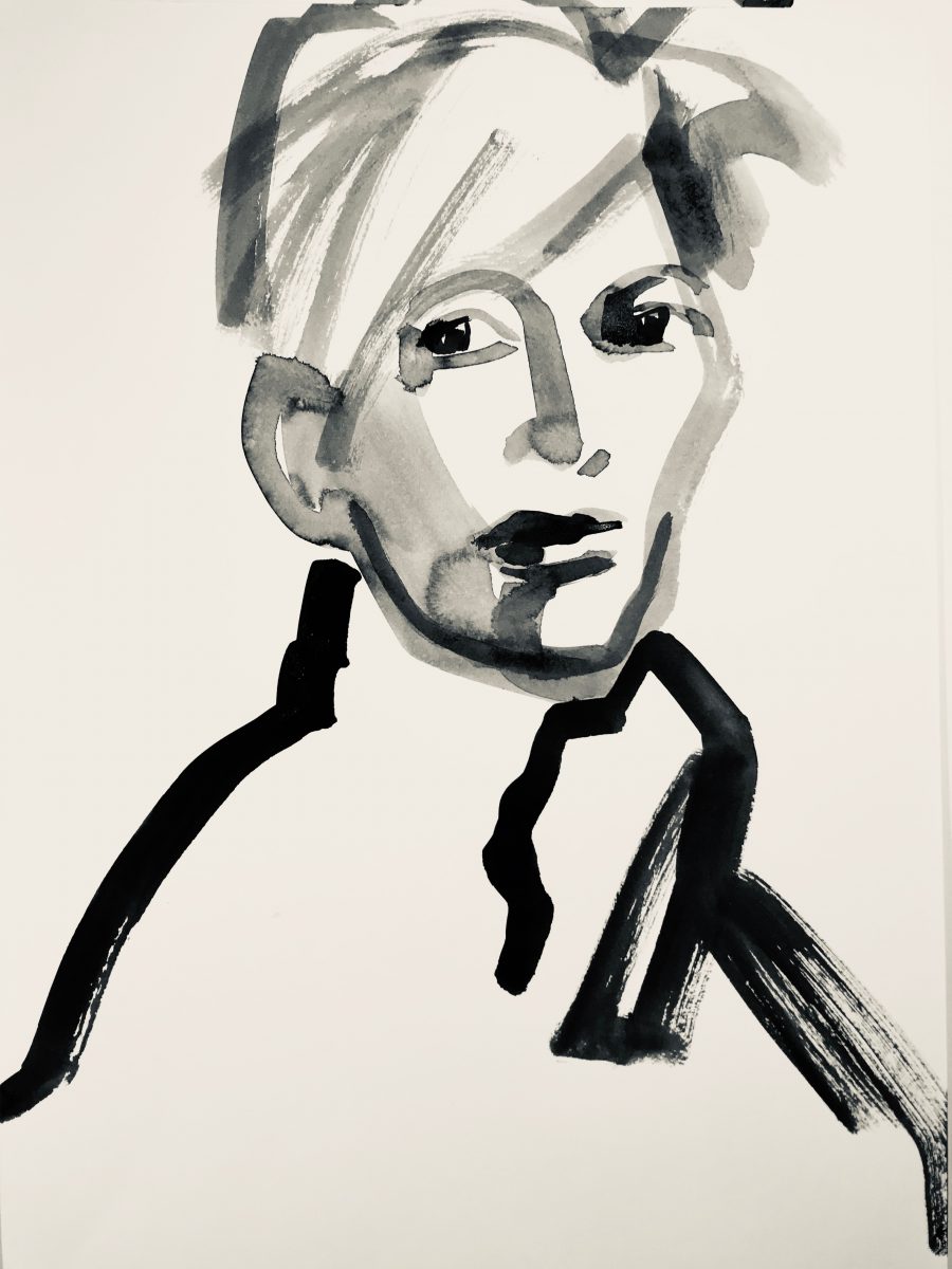 Drawing LG_KF205_30x42_TILDA 2018, Ink on Paper Tilda Swinton