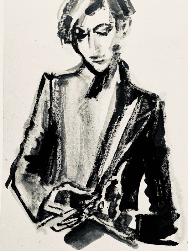 Drawing LG_KF233_30x40_CHARLOTTE 2018, Ink/Labello on Carton