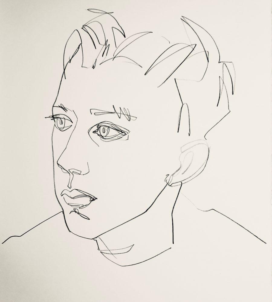 Drawing LG_KF235_30x42_JAKOB 2018, Pencil on Paper